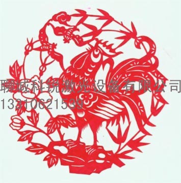 窗花纸雄鸡高歌雕镂样品